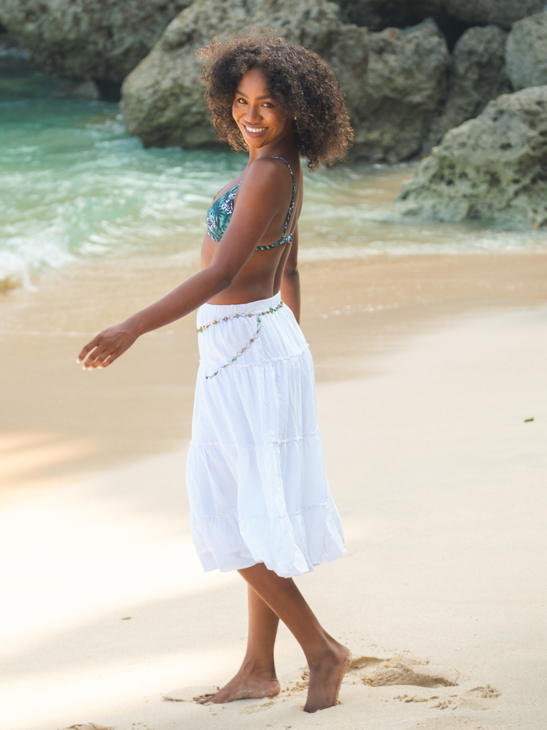 Sunshine Skirt / White – Coral Swimwear X