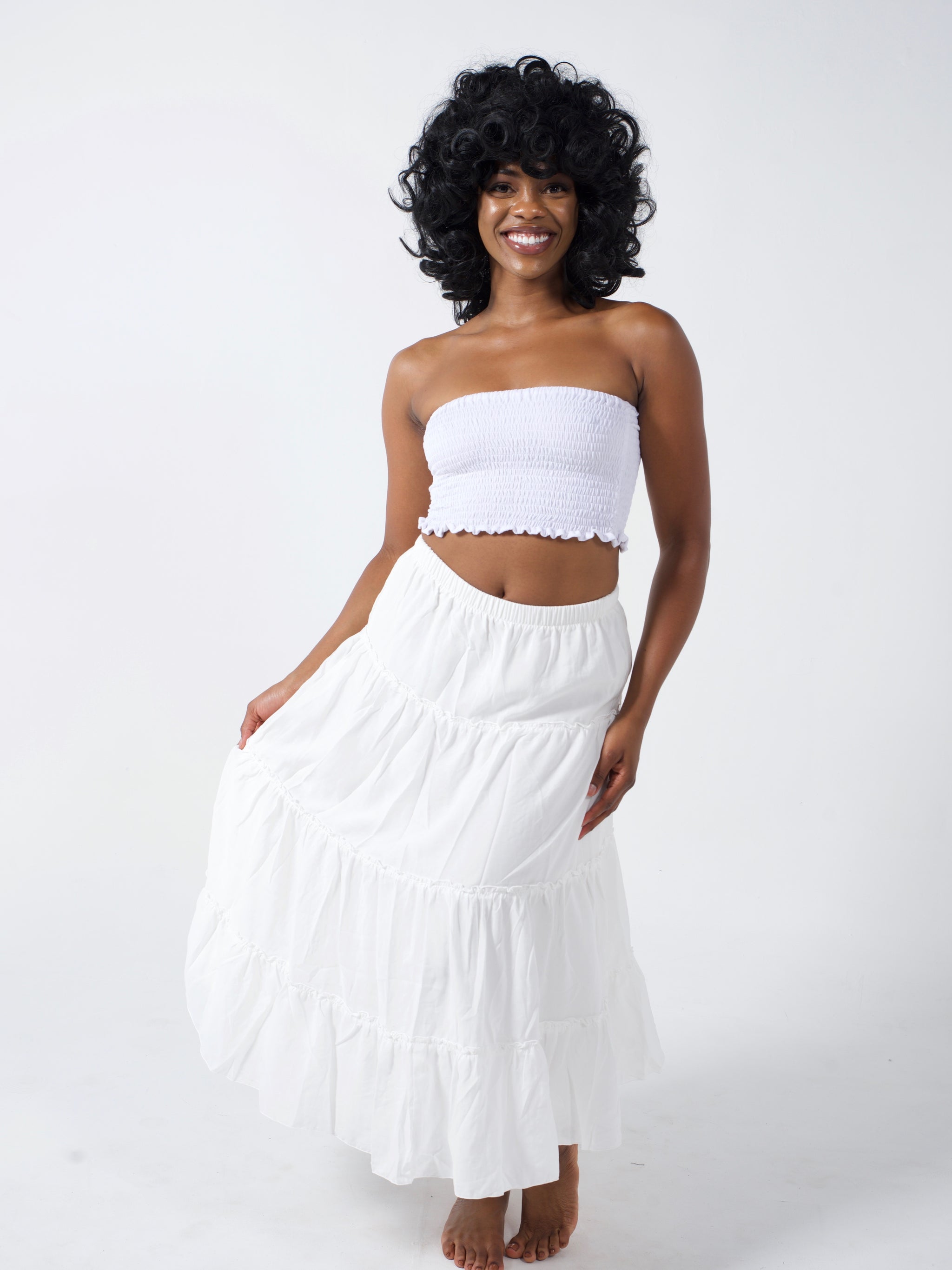 Sunshine Skirt / White – Coral Swimwear X